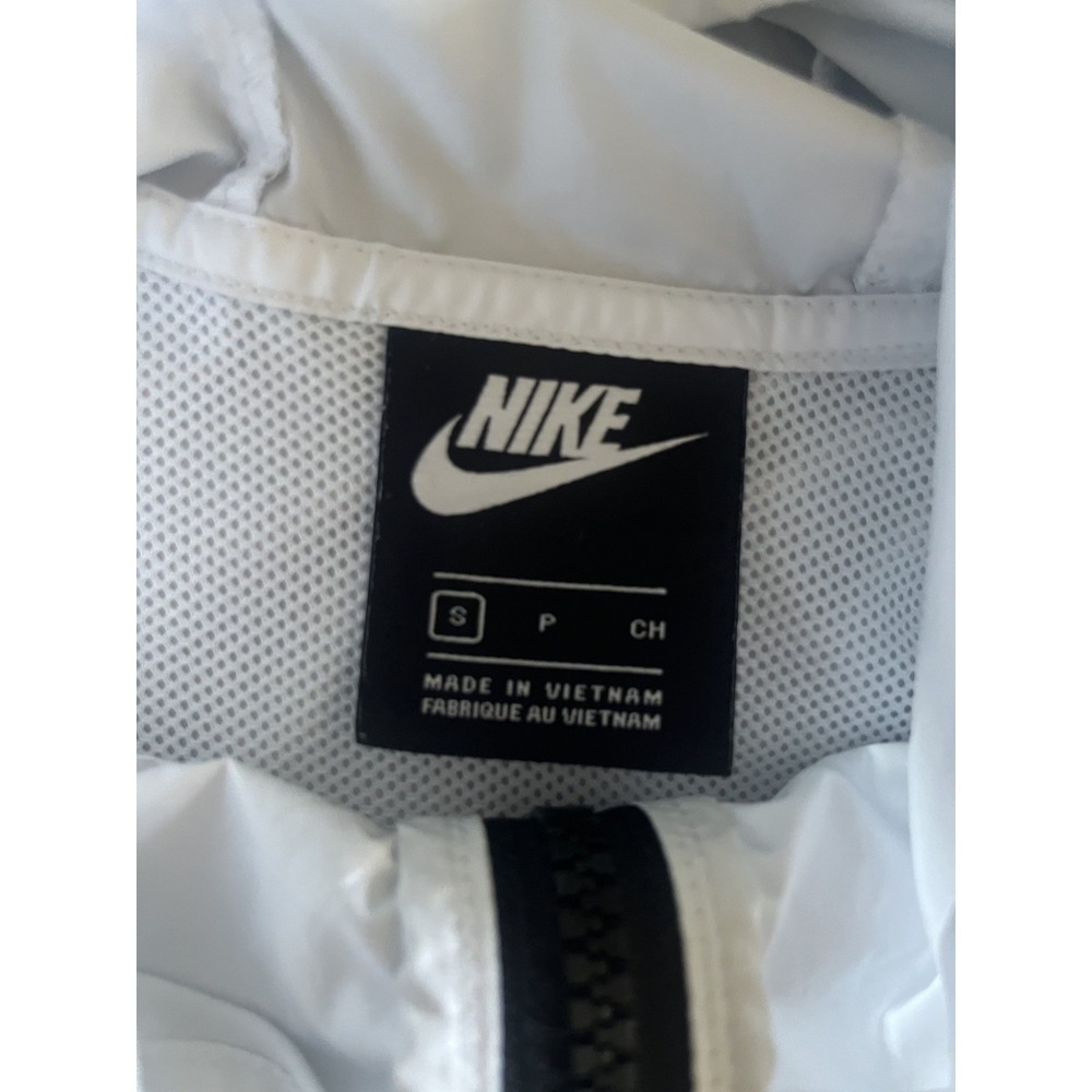 Women's Nike Windbreaker Black/White Zipper Lightweight Jacket Hoodie Size Small - Picture 4 of 8